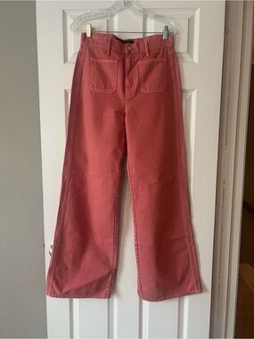 NWOT Veronica Beard Coral Wide-Leg Jeans